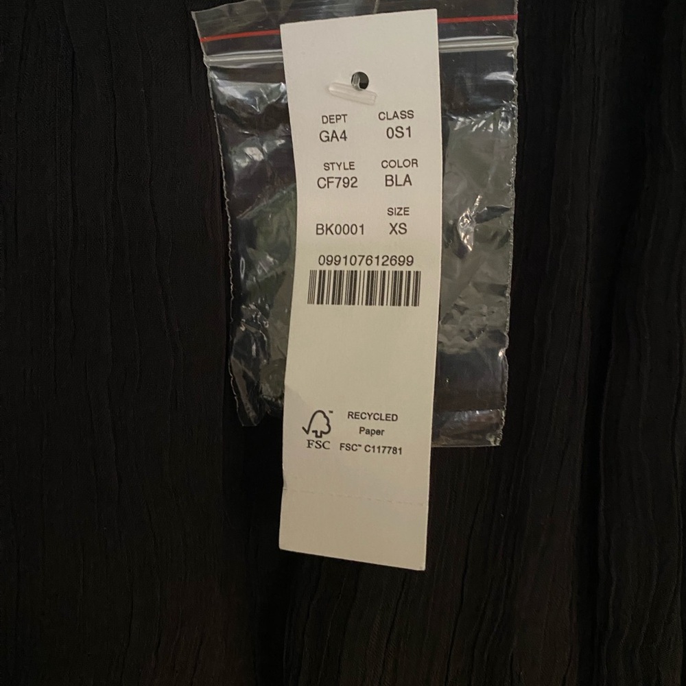J Crew Elena Long Sleeve Black Chiffon Dress - Picture 4 of 13